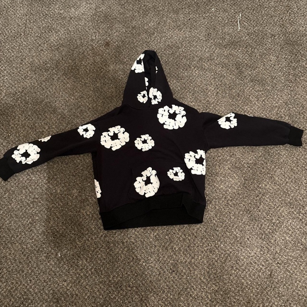 Floral Black and White Women's Sweater